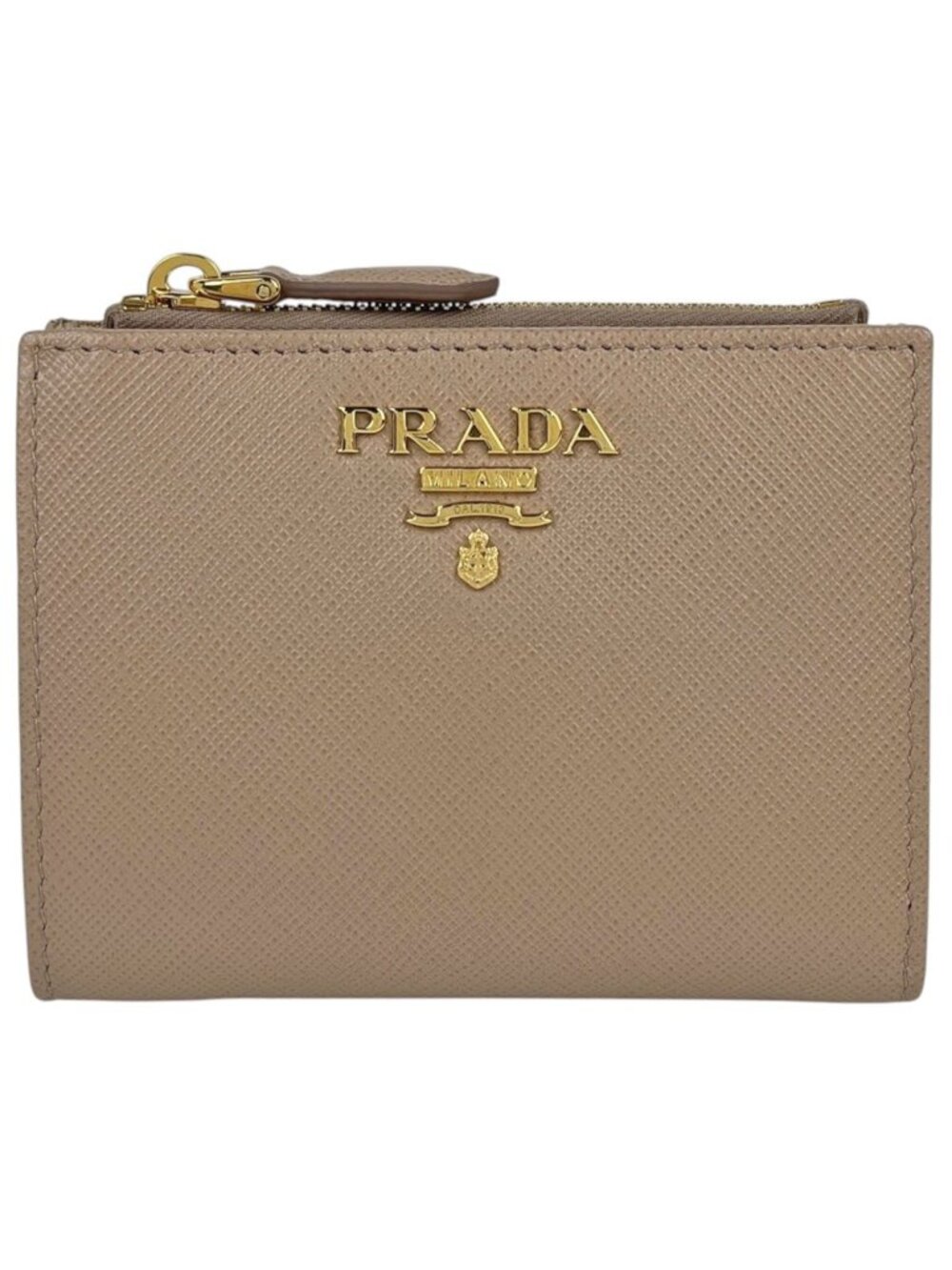 Prada Bifold Wallet Saffiano Leather Beige